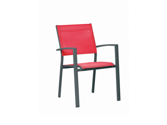 Cette photo montre un Fauteuil-empilable-en-Aluminium–Umea sous fond blanc.