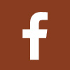 L'image présente le célèbre logo de Facebook, mais avec une touche spéciale de couleur marron. Le fond de l'image est marron, mettant en valeur le logo central en blanc.
