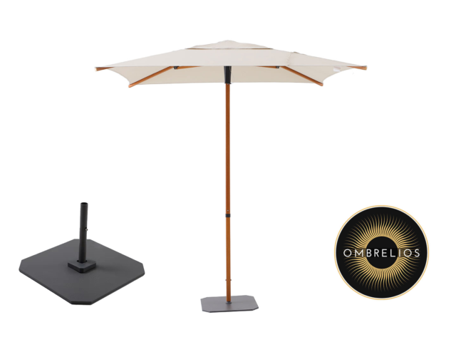 JARDITECK: Parasol droit Dorado aspect Teck