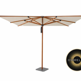 Parasol professionnel - Volantis Blanc aspect Teck