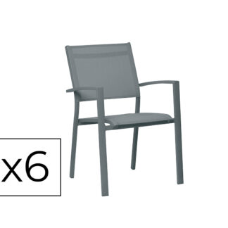 Cette image représente les Fauteuils empilables en Aluminium Umea x6